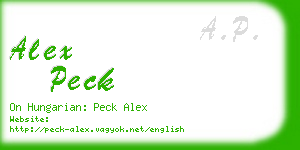 alex peck business card
